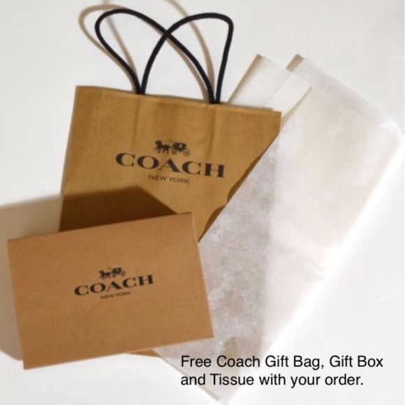 COACH BROWN GOLD WRISTLET WITH STRAP NEW WITH TAG - Picture 4 of 4